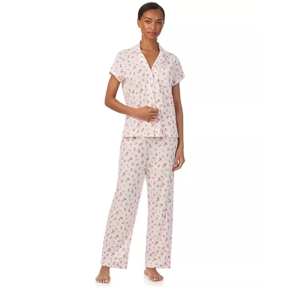 Lauren Ralph Lauren Pajama Set Womens 2X Blush Pink Floral 2pc LN60477X NWT